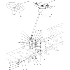 OM 124/24 KH Exclusive (K2400AVD V-TWIN-EURO5) - 2024 - Oleo-Mac Ride On Mower Steering arm Diagram