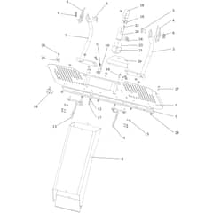 OM 124/24 KH (K2400AVD V-TWIN) - 2017 - Oleo-Mac Ride On Mower Chute and collector assy Diagram