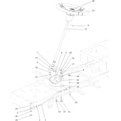 OM 124/24 KH (K2400AVD V-TWIN) - 2017 - Oleo-Mac Ride On Mower Steering arm Diagram