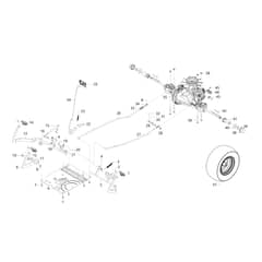 OM 125/22 V - 2023 - Oleo-Mac Ride On Mower Brake and Gearbox Controls Diagram