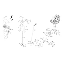 OM 125/22 V - 2023 - Oleo-Mac Ride On Mower Tank and seat Diagram