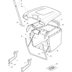 OM 84/14.5 K H - 2020 - Oleo-Mac Ride On Mower Grassbag Diagram