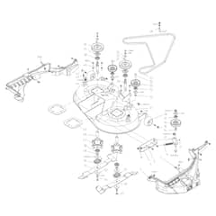 OM 86R/12.5 KM - 2024 - Oleo-Mac Ride On Mower Mowing Deck Diagram