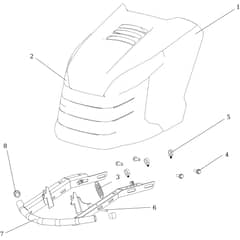 OM 92/13H - 2017 - Oleo-Mac Ride On Mower Hood (2/2) Diagram