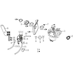 OM 92/16KH (K1600AVD) - 2017 - Oleo-Mac Ride On Mower Carburettor Diagram