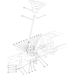 OM 92/16KH (K1600AVD) - 2024 - Oleo-Mac Ride On Mower Steering arm Diagram