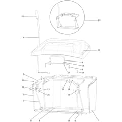 OM 92/24KH - 2024 - Oleo-Mac Ride On Mower Grass collector Diagram