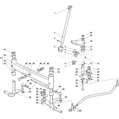 OM 93/16.5 - 2020 - Oleo-Mac Ride On Mower Steering arm Diagram