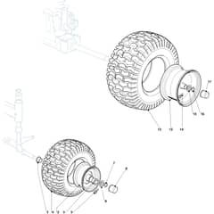 OM 93/16.5 - 2020 - Oleo-Mac Ride On Mower Wheel Diagram