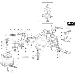 OM 93/16 K - 2019 - Oleo-Mac Ride On Mower Transmission Diagram