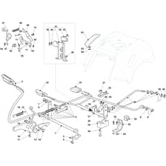 OM 93/16 K - 2022 - Oleo-Mac Ride On Mower Brake and Gearbox Controls Diagram