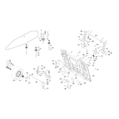 OM 95/16 K - 2023 - Oleo-Mac Ride On Mower Front axle and bag support Diagram
