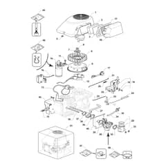 OM 98L/12.5 K M - 2022 - Oleo-Mac Ride On Mower Starter, carburettor and air filter Diagram