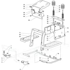 OM 98L/14.5 K H - 2020 - Oleo-Mac Ride On Mower Frame Diagram