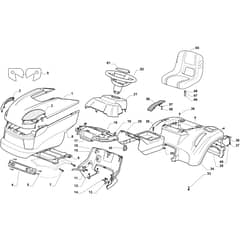 OM 98L/14.5 K H - 2022 - Oleo-Mac Ride On Mower Body Diagram