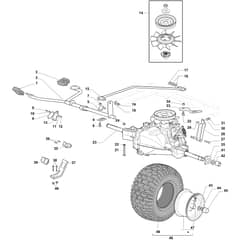 OM 98L/14.5 K H - 2023 - Oleo-Mac Ride On Mower Transmission Diagram