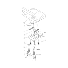 OM 99L/12.5 K M - 2024 - Oleo-Mac Ride On Mower Seat Diagram