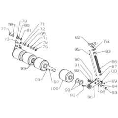 Masport OPC 400 - 019026 - Dec 2007 7091925 - Front Roller Assembly