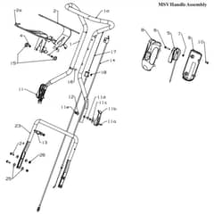 Masport OPC 400 - 019036 - Jun 2010 7318620 - MSV Handle Assembly