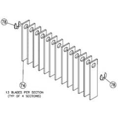 Billy Goat OS550 - Overseeders & Power Rakes Flail Blade Kit Diagram
