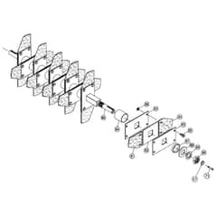 Billy Goat OS550 - Overseeders & Power Rakes Slicing Reel Diagram