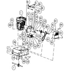 Billy Goat OS901SPS - Overseeder and Power Rake Engine Diagram
