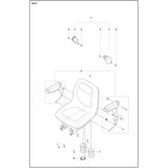 Husqvarna P524X - 970601501 - Seat