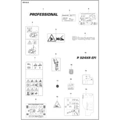 Husqvarna P524XR EFI - 970601701 - Decals