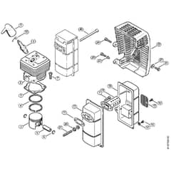 Genuine Stihl P835 / B - Cylinder, Muffler