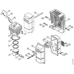 Genuine Stihl P840 / B - Cylinder, Muffler