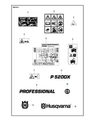Husqvarna P 520DX - Decals