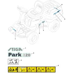 PARK 120 - 2016-2022 - 2F5820241/S16 - Stiga Front Mower Labels Diagram