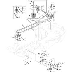 PARK 300 - 2020-2025 - 2F5820421/ST2 - Stiga Front Mower PTO Diagram