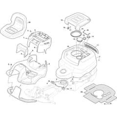 PARK 300 C - 2024-2025 - 2F5820425/ST1 - Stiga Front Mower Body Diagram