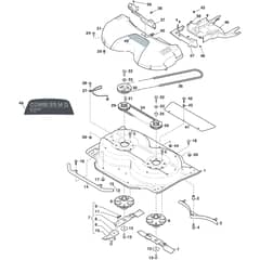 PARK 300 LC - 2025-2026 - 2F5820245/ST1 - Stiga Front Mower Transmission and Blades Diagram