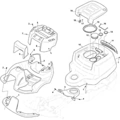 PARK 300 M - 2016-2024 - 2F5820241/S16 - Stiga Front Mower Body Diagram