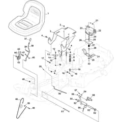 PARK 300 M - 2016-2024 - 2F5820241/S16 - Stiga Front Mower Seat Diagram
