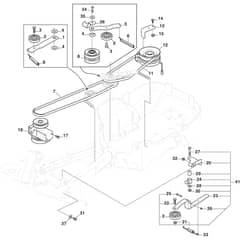 PARK 300 RC - 2025-2026 - 2F5820425/ST1 - Stiga Front Mower PTO Diagram