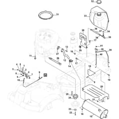 PARK 320 - 2016-2019 - 2F6120511/S16 - Stiga Front Mower Engine Diagram