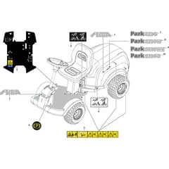PARK 320 PW - 2020 - 2F6120641/ST1 - Stiga Front Mower Labels Diagram