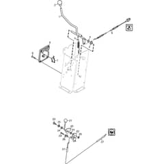 PARK 340 MX - 2015 - 2F6130520/S15 - Stiga Front Mower Hand Controls Diagram