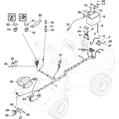 PARK 500 W - 2023-2024 - 2F6120645/ST2P - Stiga Front Mower Electric Parts Diagram