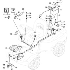 PARK 500 WX - 2025 - 2F6130535/ST2 - Stiga Front Mower Electric Parts Diagram