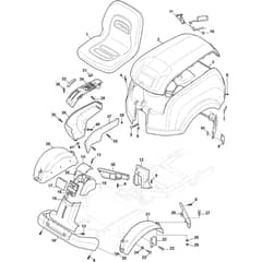 PARK 520 P - 2015-2020 - 2F6220611/S16 - Stiga Front Mower Body Diagram