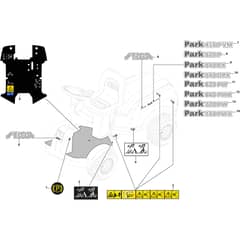 PARK 540 PX - 2016-2020 - 2F6230611/S16 - Stiga Front Mower Labels Diagram