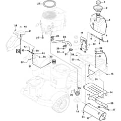 PARK 700 W - 2022-2024 - 2F6220745/ST2P - Stiga Front Mower Engine Diagram