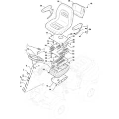 PARK PRO 740 IOX - 2020-2022 - 2F6430931/ST1 - Stiga Front Mower Seat Diagram