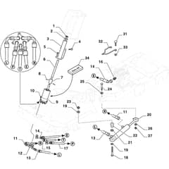 PARK PRO 900 WX - 2022-2024 - 2F6430831/ST2P - Stiga Front Mower Steering Diagram