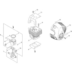 Echo PB-265ESLT Cylinder, Piston, Crankshaft