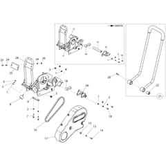 Belle PCLX 320 - 400 - Bedplate & Front Cover (Up to  101216)